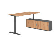 Betzold Schreibtisch Comfort mit Sideboard elektrisch höhenverstellbar 1