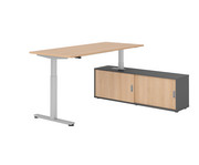 Betzold Schreibtisch Comfort mit Sideboard elektrisch höhenverstellbar 6
