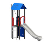 Spielturm mit Rutsche und Kletterwand 5