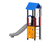 Spielturm mit Rutsche und Kletterwand 6