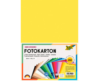 folia Fotokarton 300 g/m² DIN A4 250 Blatt 25 Farben