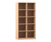 Flexeo® Bibliotheksregal 10 Fächer hoch Breite 94 4 cm 1