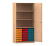 Flexeo® Schrank 18 kleine Boxen 3 Fächer 2 Türen 1