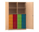 Flexeo® Schrank 40 kleine Boxen 4 Fächer Mittelwand 2 Türen 1