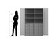 Flexeo® Schrank 16 große Boxen 6 Fächer Mittelwand 2 Türen 3