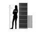 Flexeo® Schrank 6 Fächer 1 Halbtür Breite 64 1 cm 2