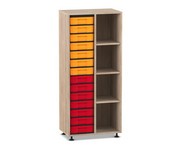 Flexeo® Regal 2 Reihen 14 kleine Boxen 4 Fächer rechts 3
