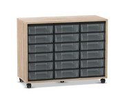 Flexeo® Regal 3 Reihen 18 kleine Boxen 6