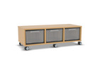 Flexeo® Regal 3 Reihen 3 große Boxen Mittelwand