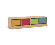 Flexeo® Regal 4 Reihen 4 große Boxen Mittelwand 1