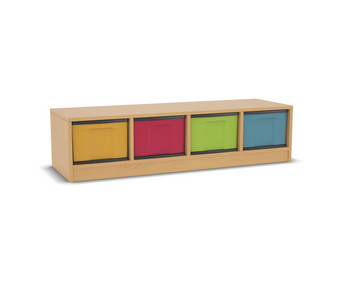 Flexeo® Regal 4 Reihen 4 große Boxen Mittelwand