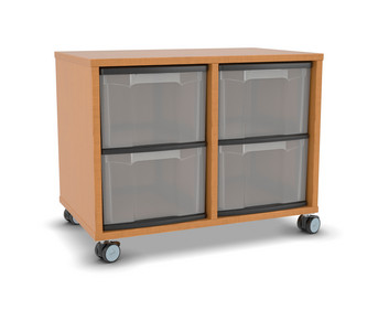 Flexeo® Regal 2 Reihen 4 große Boxen Mittelwand