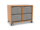 Flexeo® Regal 2 Reihen 4 große Boxen Mittelwand