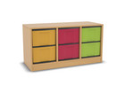 Flexeo® Regal 3 Reihen 6 große Boxen Mittelwand