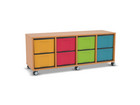 Flexeo® Regal 4 Reihen 8 große Boxen Mittelwand