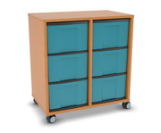 Flexeo® Regal 2 Reihen 6 große Boxen Mittelwand 1