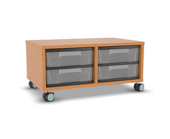 Flexeo® Regal 2 Reihen 4 kleine Boxen Mittelwand