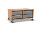 Flexeo® Regal 2 Reihen 4 kleine Boxen Mittelwand