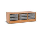 Flexeo® Regal 3 Reihen 6 kleine Boxen Mittelwand 1