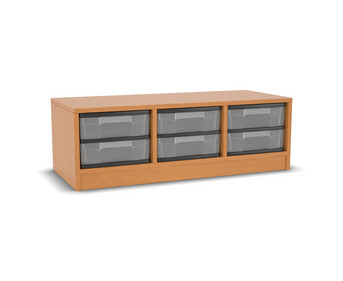 Flexeo® Regal 3 Reihen 6 kleine Boxen Mittelwand