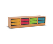 Flexeo® Regal 4 Reihen 8 kleine Boxen Mittelwand 1