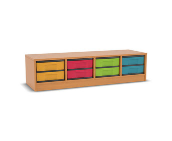 Flexeo® Regal 4 Reihen 8 kleine Boxen Mittelwand