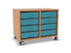 Flexeo® Regal 2 Reihen 8 kleine Boxen Mittelwand