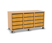 Flexeo® Regal 3 Reihen 12 kleine Boxen Mittelwand 1