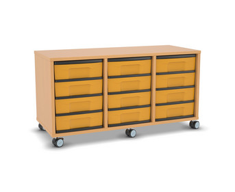 Flexeo® Regal 3 Reihen 12 kleine Boxen Mittelwand