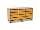 Flexeo® Regal 3 Reihen 12 kleine Boxen Mittelwand