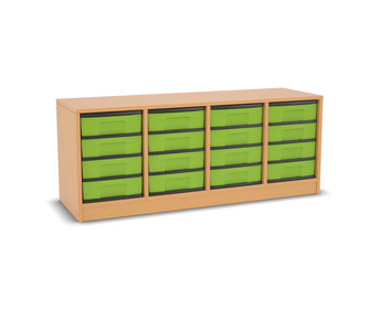 Flexeo® Regal 4 Reihen 16 kleine Boxen Mittelwand