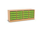 Flexeo® Regal 4 Reihen 16 kleine Boxen Mittelwand