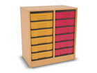 Flexeo® Regal 2 Reihen 12 kleine Boxen Mittelwand