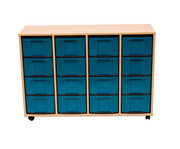 Flexeo® Regal 4 Reihen 16 große Boxen aus biobasiertem treeNside Material 2