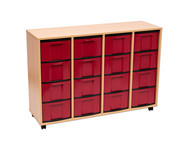Flexeo® Regal 4 Reihen 16 große Boxen aus biobasiertem treeNside Material 5