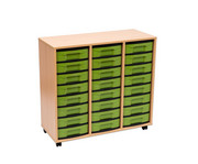 Flexeo® Regal 3 Reihen 24 kleine Boxen aus biobasiertem treeNside Material 6