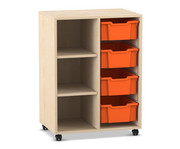Flexeo® Regal PRO 2 Reihen 4 Boxen Gr M 3 Fächer links 3