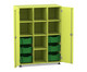 Flexeo® Regalschrank PRO 3 Reihen 6 Boxen Gr M 8 Fächer 2 Türen 6