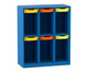 Flexeo® Schulranzenregal PRO 3 Reihen 6 Boxen Gr S für 6 Schulranzen 6