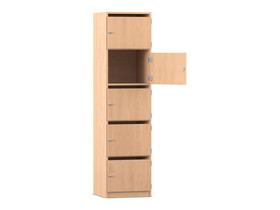 Flexeo® Schließfachschrank, 5 Fächer mit Briefschlitzen, Breite 48,1 cm