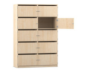 Flexeo® Schließfachschrank 10 Fächer mit Briefschlitzen Breite 126 4 cm 1
