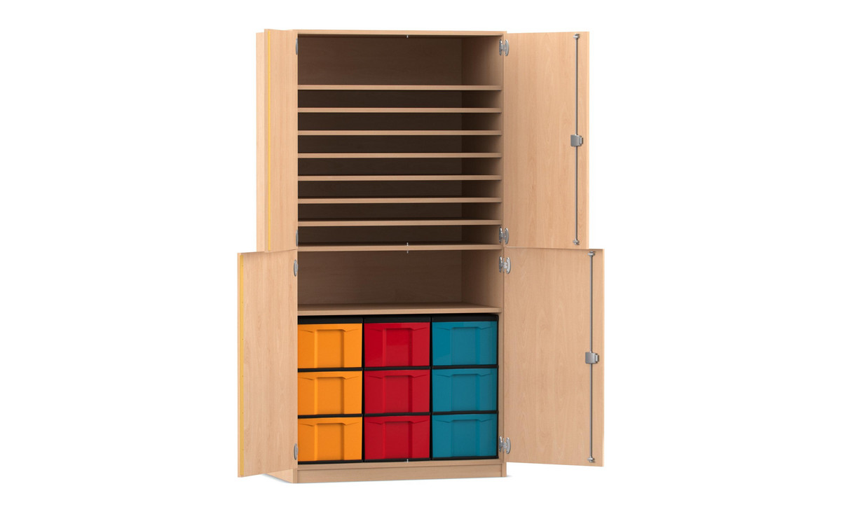 Flexeo® Bastelschrank, 9 große Boxen, 9 Fächer