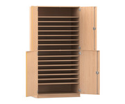 Flexeo® Bastelschrank 16 Fächer Halbtüren 1