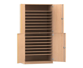 Flexeo® Bastelschrank 16 Fächer Halbtüren