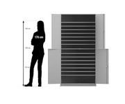 Flexeo® Bastelschrank 16 Fächer Halbtüren 3
