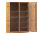 Flexeo® Sportschrank Gerätehaken 8 Gitterkörbe 2 Fächer oben 4