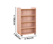 Flexeo® Bücherwagen beidseitig je 3 Fachböden 4