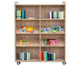 Flexeo® Bücherwagen beidseitig Fachböden & Schrägablagen 4