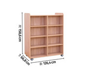 Flexeo® Bücherwagen beidseitig je 6 Fachböden 4
