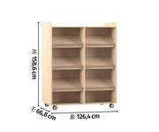 Flexeo® Bücherwagen beidseitig je 6 Schrägablagen 4